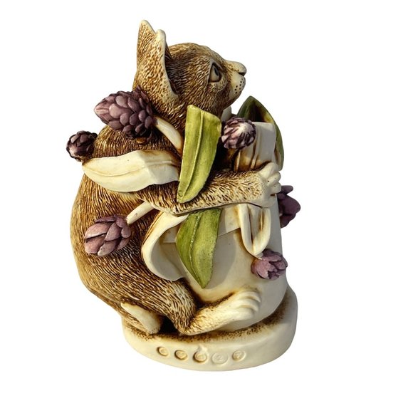 Vtg. Harmony Kingdom 1997 Cat Figurine Trinket Box Figurine Algenon Flower Pot - Picture 4 of 9